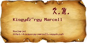 Kisgyörgy Marcell névjegykártya